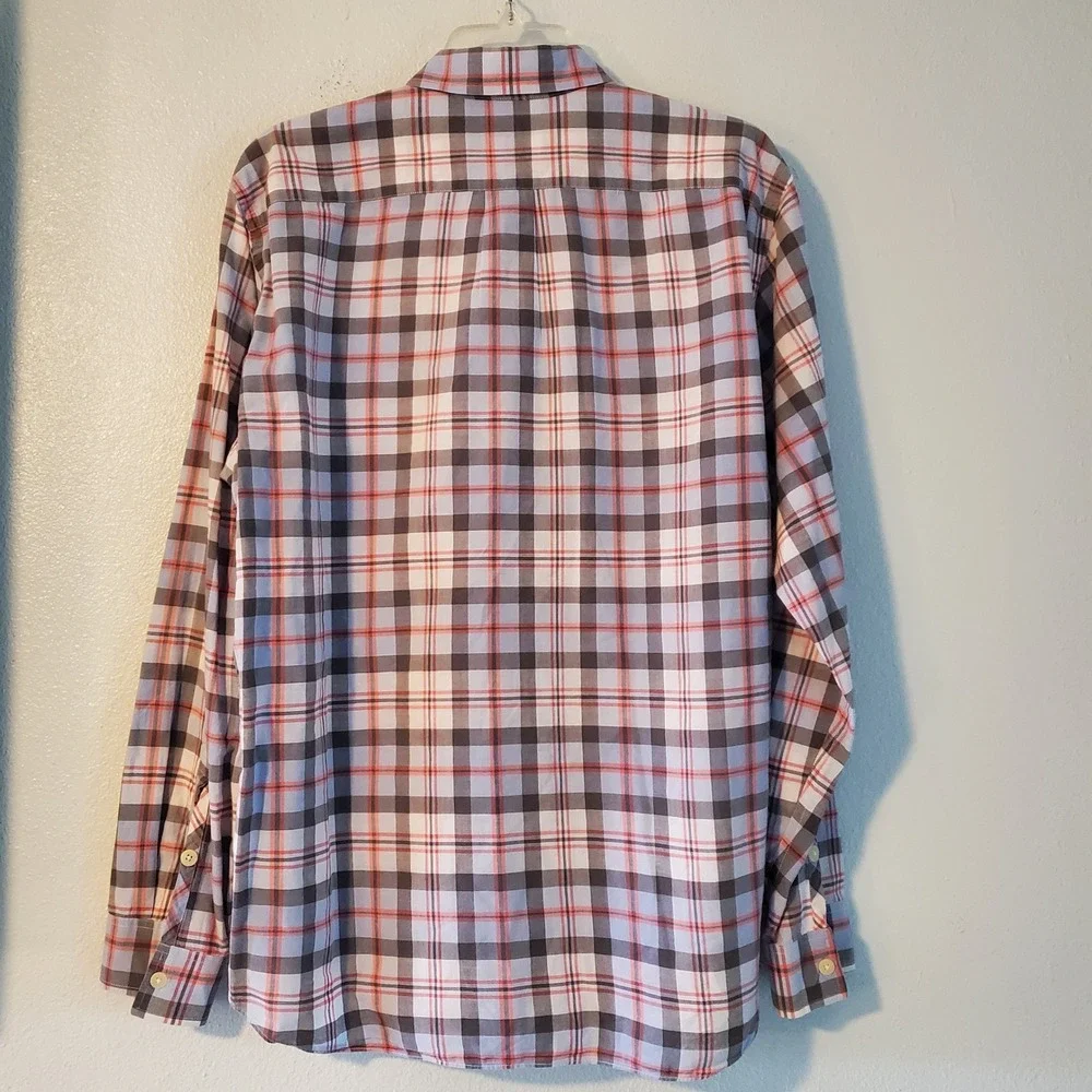 J.Crew Madras Shirts Tailored Fit Plaid Button Down Long Sleeve‎ Men's Large
